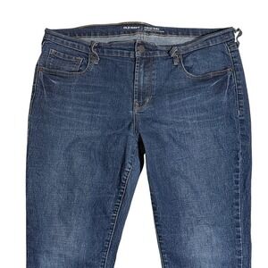 Old Navy‎ Original Mid Rise Dark Wash Skinny Jeans Women Size 12 Short